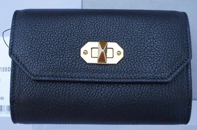 New Alexander Mcqueen Women's Wallet French Card Case Black Money Holder Leather - Image 1 of 4