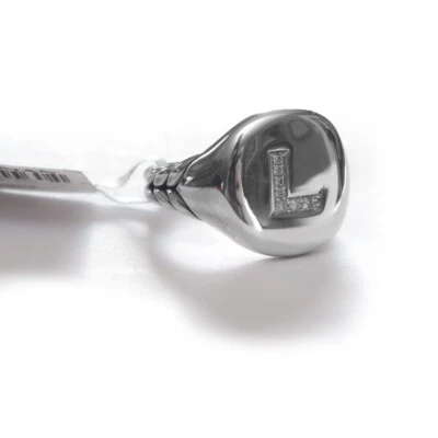 Anillo DAVID YURMAN Nuevo Pavé Inicial Letra L Pinky en Diamante y Plata Talla 3.5 Foto 1 de 4