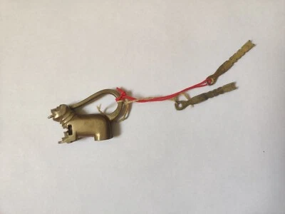 Vintage Solid Brass Chinese Foo Dog Mystery Lock - Image 1 of 3
