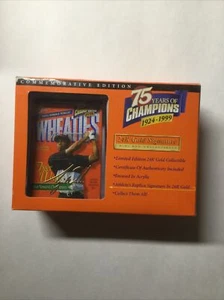 Mini caja Tiger Woods Wheaties 75º Coleccionables Oro 24k Firma Tiene Artículos - Imagen 1 de 2