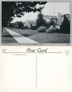FRESNO CA VAN NESS BOULEVARD ANTIQUE POSTCARD - Picture 1 of 1