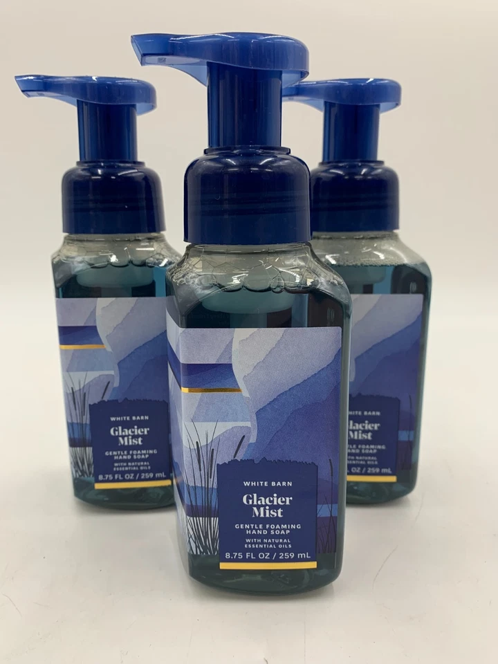 Juego de 3 jabones de manos espumosos suaves Bath & Body White Barn Glacier #1119 Foto 1 de 1