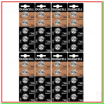 40 Pile Litio Batterie DURACELL CR 2032 ECR L14 SB-T15 LF-1/2V 5004L scade 2034