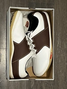 True Tour Linkswear Golf Shoes - White/Brown - size 8 - Picture 1 of 5