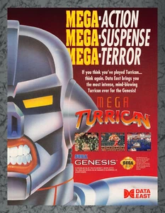 Anuncio impreso Mega Turrican Sega Genesis vintage arte A 1994 - Imagen 1 de 1