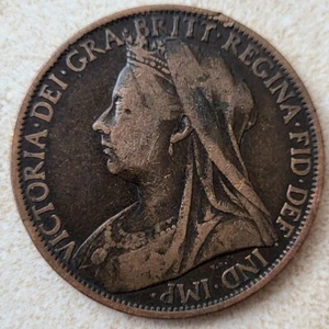 π§ π¬π§ UK GB One Penny, 1900. Queen Victoria. Old coin! - Picture 1 of 2