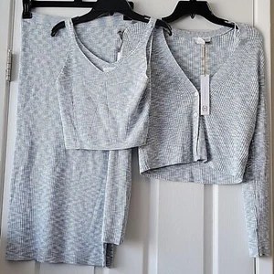 House of Harlow 1960 conjunto de 3 piezas falda cárdigan y top tejido - Imagen 1 de 10