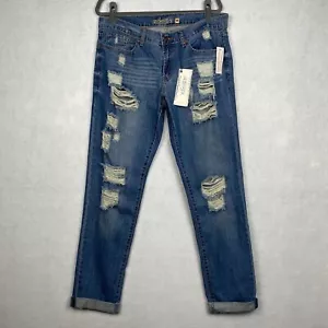 Neu mit Etikett Revolt Damengröße 15 Boyfriend Distressed zerrissene Jeans - Bild 1 von 8