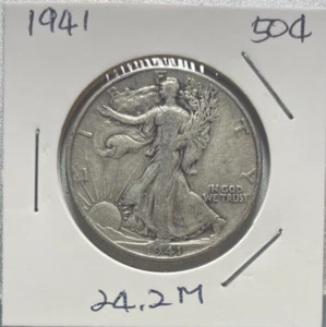 1941 50C Walking Liberty Silver Half Dollar - US Silver Coin - Picture 1 of 2