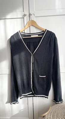 RONIT ZILKHA beautiful grey/white cashmere/cotton blend cardigan! M, Uk12 - Image 1 of 4