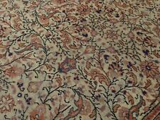Floral Turkish Rug 6x9 Vintage Oushak Area Rug Hand Knotted Antique Wool Carpet