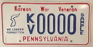 Pennsylvania KOREANISCHER KRIEGSVETERAN Nummernschild Korea Tierarzt PA Kampf Zoll Kapyong - Bild 1 von 12