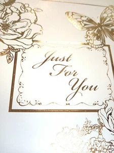 Die cut POST CARDS retro vintage floral card craft gold foil accents x18 - Picture 1 of 8