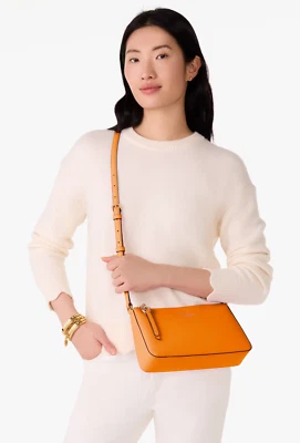 Nuevo con etiquetas Bolso Bandolera Kate Spade Ginnie Naranja Zinnia KK311 Borla $299 Bolso de Regalo Foto 1 de 4