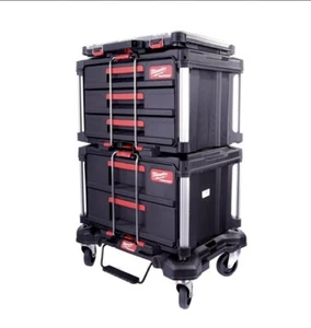 Milwaukee Packout Rolling Drawer Bundle & Slim Organiser - Black Edition - Picture 1 of 11