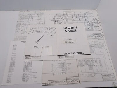 Stern: Trident - Manual, Schematics & Award Cards + Spare Fuses - NOS - Image 1 of 2