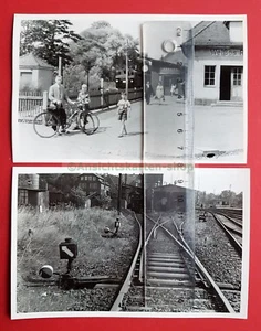 2 x RDA ferrocarril foto DR locomotora de vapor BR 99 714 caballo blanco y cobertizo de locomotoras (24219 - Imagen 1 de 2