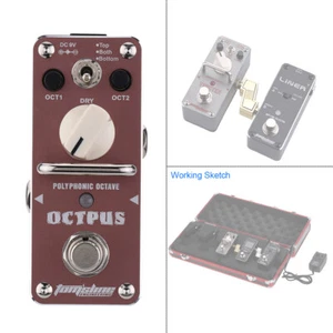 AROMA Octpus Polyphonic Octave Guitar Mini Effect Pedal True Bypass Rock Pop 9V - Picture 1 of 7