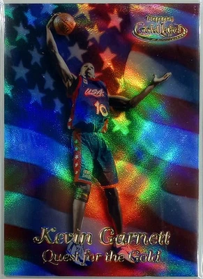 1999-00 Topps Gold Label Quest for the Gold Black Kevin Garnett #Q2 HOF - Image 1 of 3