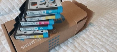 NEU BOX HP COLOR INSTANT TINTE 5 PATRONEN 910 912 914 915 2 GELB 2 CYAN 1 ROT - Bild 1 von 4