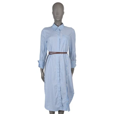 72304 auth ALTUZARRA light blue cotton 2020 STRIPED POPLIN SHIRT Dress 38 S - Image 1 of 4