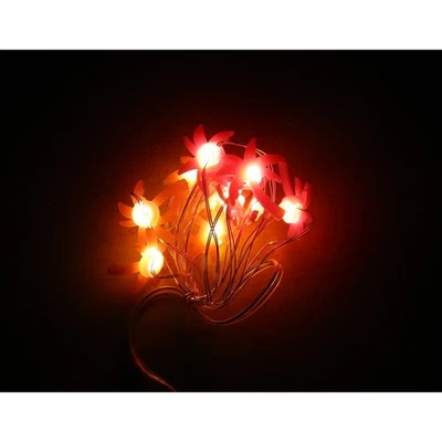 Greenbrier Palm Tree LED String Lights Pink 10 Ct Battery 4 Ft DIY Crafts Wreath - Image 1 of 3