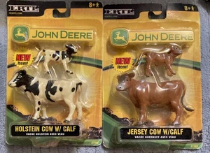2 Ertl 2006 John Deere Holstein And Jersey Cow With Calf Sealed 3” - Picture 1 of 5