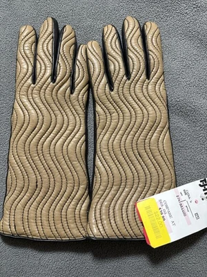 Vintage Genuine Leather Cashmere Lined Gloves, Size 7, Made in Italy - Image 1 of 4