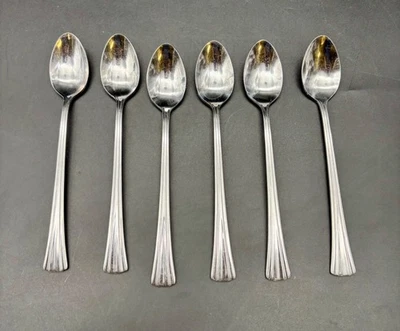 Reed & Barton Stainless Flatware BROOKSHIRE Set of 6 Iced Tea Spoons - Image 1 of 4