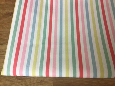 50cm x 50cm Square Cath Kidston Mid Stripe Candy Cotton Duck Fabric New - Image 1 of 4