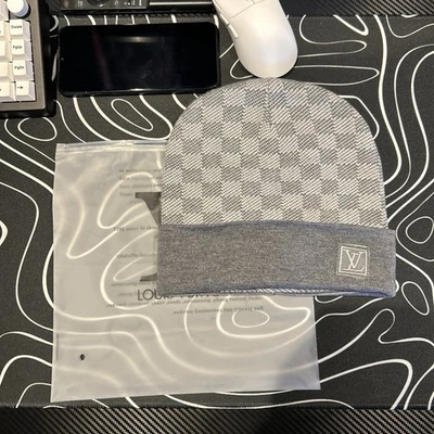 Louis Vuitton Men's Grey Beanie. One Size. - Image 1 of 4