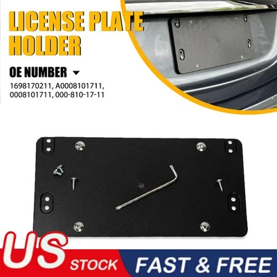 Fit MERCEDES-BENZ + 8 Screws New Rear License Plate Tag Holder Mounting Bracket - Imagem 1 de 4