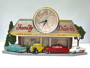 Vintage Burwood Family Drive-In Hamburger & Fries Coca Cola Wall Clock - Picture 1 of 11