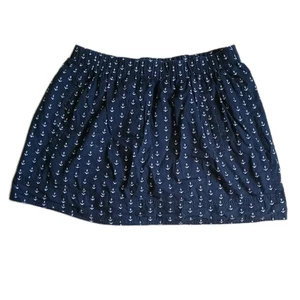 J.Crew Skirt Womens Sz Medium Navy Blue Anchor Print Nautical Mini Lined Preppy - Picture 1 of 7