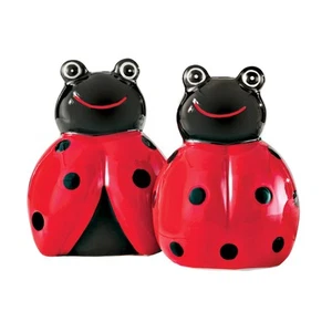 Ceramic Ladybug Salt and Pepper Shaker Set - Picture 1 of 3