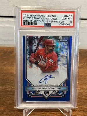 2024 Christian Encarnacion-Strand Bowman Sterling Blue Refractor 21/25 Auto - Image 1 of 3