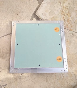 Plasterboard Access Panel Aluminium Frame 12" X 12" Hatch Door Push to Open NEW - Picture 1 of 10