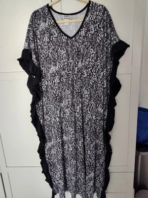 Tumbona Anthony Richards 2X Kaftan negra blanca se adapta a 2-4x volantes arriba y abajo lado Foto 1 de 4