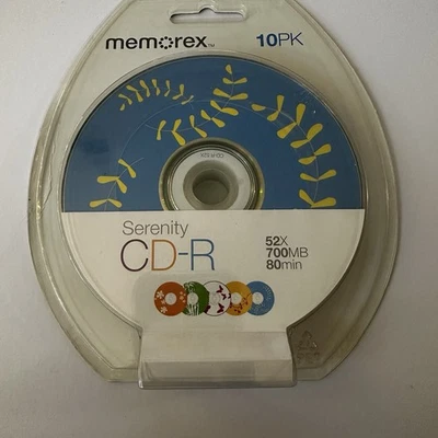 Memorex Serenity CD-R 10 Pack 52 X 700 MB 80 Min NEW Sealed - Image 1 of 2