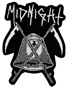 MIDNIGHT FUNERAL BELL (shaped border) EMBROIDERED PATCH - Picture 1 of 2