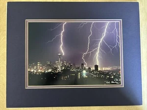 Rare Rick Morley 10x8 Photograph Print Lightning Strikes Thrice Seattle WA 1984 - Picture 1 of 8