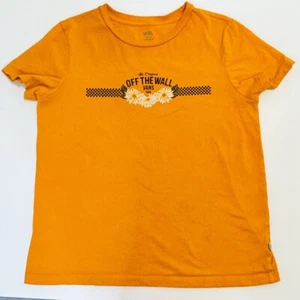 VANS OFF THE WALL YOUTH GIRLS ORANGE T-SHIRT SIZE LARGE - Picture 1 of 5