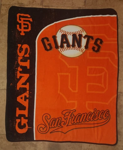 SF San Francisco Giants Polyester Blanket Throw 50 x 62 MLB Northwest Co 2011 Cover