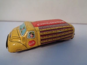 LINE MAR TOYS JAPÓN ESTAÑO FRICCIÓN COCA-COLA CAMIÓN DE REPARTO-POCO COMÚN - Imagen 1 de 6