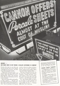 Kanon 1937: Perkalblätter fast auf Kosten Musselin Vintage Print Ad - Bild 1 von 1