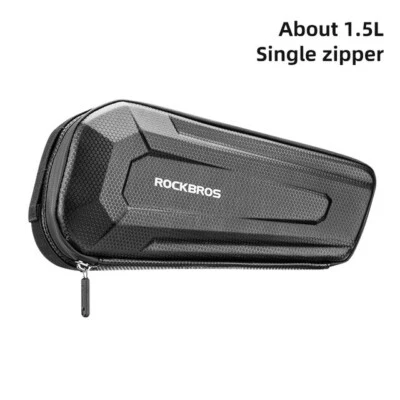 ROCKBROS Waterproof Hard Shell Bike Triangle Frame Bag,1.5L Under Tube Storage - Image 1 of 4