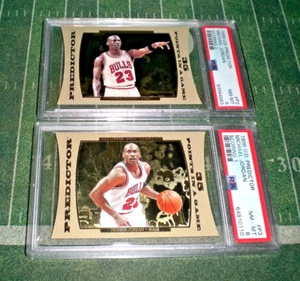 1996-97 Upper Deck Predictor Michael Jordan 1-2 LOTE PSA 8 POP 31 POP 42 GOAT🔥📈 - Imagen 1 de 2