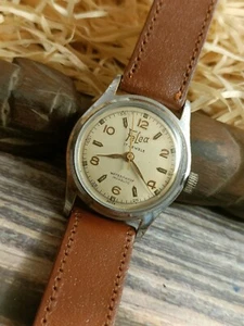 AUTHENTIC FELCA SWISS 17 JEWELS WINDING UNISEX ADULT PATINA DIAL VINTAGE WATCH - Picture 1 of 24