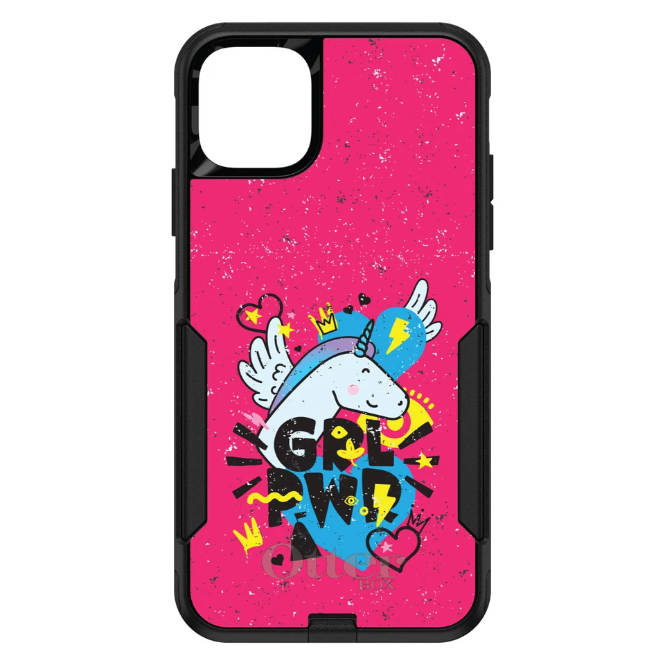 OtterBox Commuter for Apple iPhone (Pick Model) GRL PWR Unicorn Hearts Graffiti - Image 1 of 1