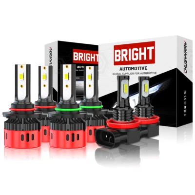 For Pontiac Grand Prix 2004-2008 White LED Headlights High/Low Fog Light Bulbs - Image 1 of 4